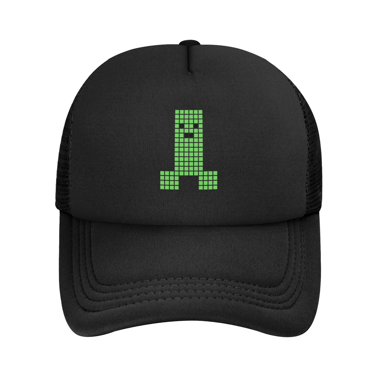 Voksen Creepers Zombie fjendtlig mob-karakter Trucker-kasket Mesh-baseballkasket Polyesterhat Solkasket Justerbare golfkasketter Sommer