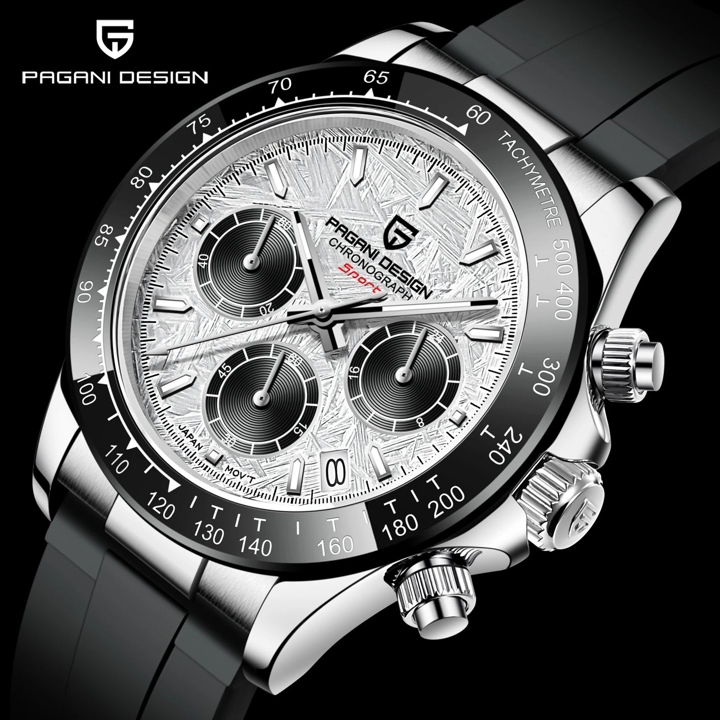 2026 New PAGANI DESIGN PD-1664 Meteorite Dial Fashion Men Quartz Wristwatches 100M Sapphire Glass Chronograph relogio masculino