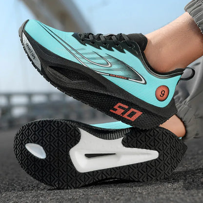 FourSeasons Ανδρικά Αθλητικά Sneakers CarbonPlate για Τρέξιμο, Αναπνεύσιμα Παπούτσια Μαραθωνίου για Αγώνες, Άνετα Παπούτσια Στίβου, Προπόνησης και Περπατήματος
