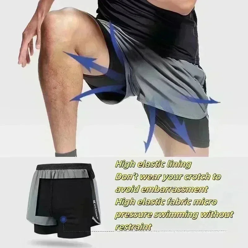 Dragon Ball Son Goku Summer Men's Bot Fitness 2025 Double-Layer Replica Two-Piece Loose-Fit Training Running Shorts Casual Pants