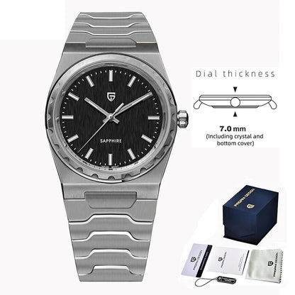PAGANI DESIGN Men's Quartz Watches Ultra-Thin 7mm Series 222 Sapphire Stainless Steel Waterproof Watches for Man reloj hombre
