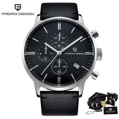 PAGANI DESIGN New 2720K Men Watch VK67 Quartz Wristwatch Multi functional Chronograph Sapphire Glass Waterproof Clock Watch Gift