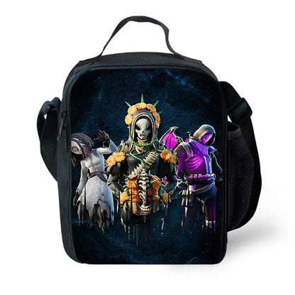 Classic Game FortniteS Child Insulated Large Capacity Bag for Boy Girl Student Outdoor Picnic Resuable Thermal Cooler Lunch Box