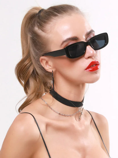 New Small Sunglasses Women Men Trendy Vintage Brand Designer Hip Hop Square Green Sun Glasses Female Eyewear UV400