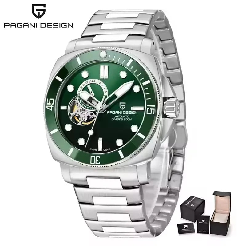 PD1736 PAGANI DESIGN 2025 Men Automatic Mechanical Watches Casual Fashion Sapphire Stainless Steel Diving TMI NH39 Men's Watch