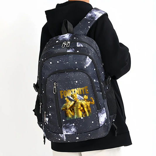 Fortnite Starry Sky Backpack Large Capacity Waterproof Laptop Bag Game Character Print Student Pack Boy Girl Back to School Bag