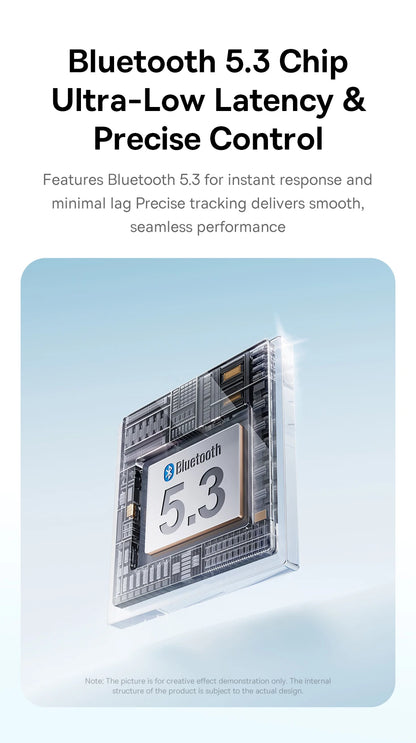 【NAUJIENA】Baseus EM2 ergonominė belaidė pelė, Bluetooth 5.3, 2.4G, Type-C įkrovimas, itin lengva tyli pelė su pritaikomu mygtuku