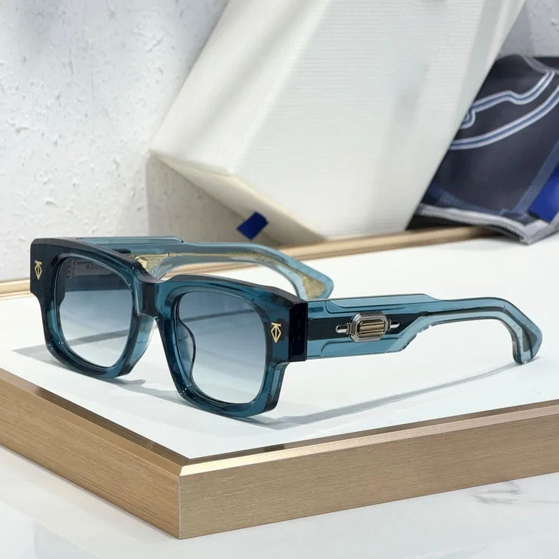 DUSENBERG Handmade Sunglasses Thick Heavy Acetate UV400 High Quality for Men Women Classical Vintage Prescription with Case