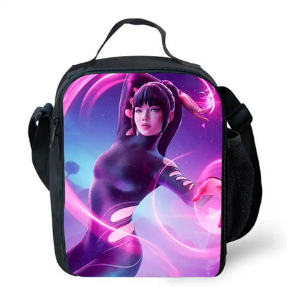 Lunch Bags for Children,Cartoon Fort-nite School Picnic Bags for Girls Boys,Kids Insulated Cooler Lunch Bags Portable Lightweigh