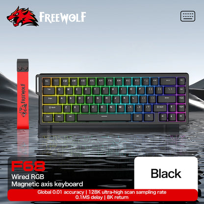 Magnetic Switch Keyboard ATTACK SHARK X68HE X68PRO HE and FREEWOLF F68 Wired F68Pro Wireless for Pro Gaming 0.01mm Rapid Trigg