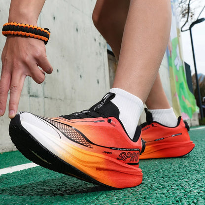 Unisex Sports Shoes Soft Sole Lightweight Flat Bottom Competition Training Shoes 2026 New Shock-Absorbing Racing Running Shoes