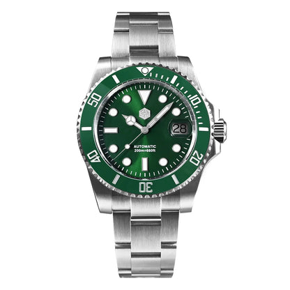 San Martin Watch New Upgraded Sub Men PT5000 ST2130 Automatic Diving Watches with Ceramic Bezel 200m Waterproof Sapphire SN0017G