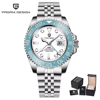 GMT Wristwatch PAGANI DESIGN Automatic Watch 40mm Mens Watch Top Brand Mechanical Watch 100M Waterproof Luminous Watches PD-1662
