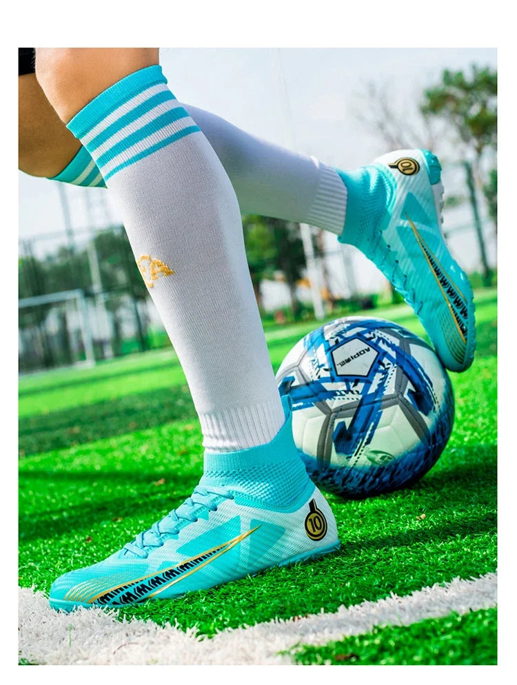 Chaussures de football pour hommes, chaussures de football professionnelles originales résistantes, ultralégères, de qualité supérieure, antidérapantes, rapides