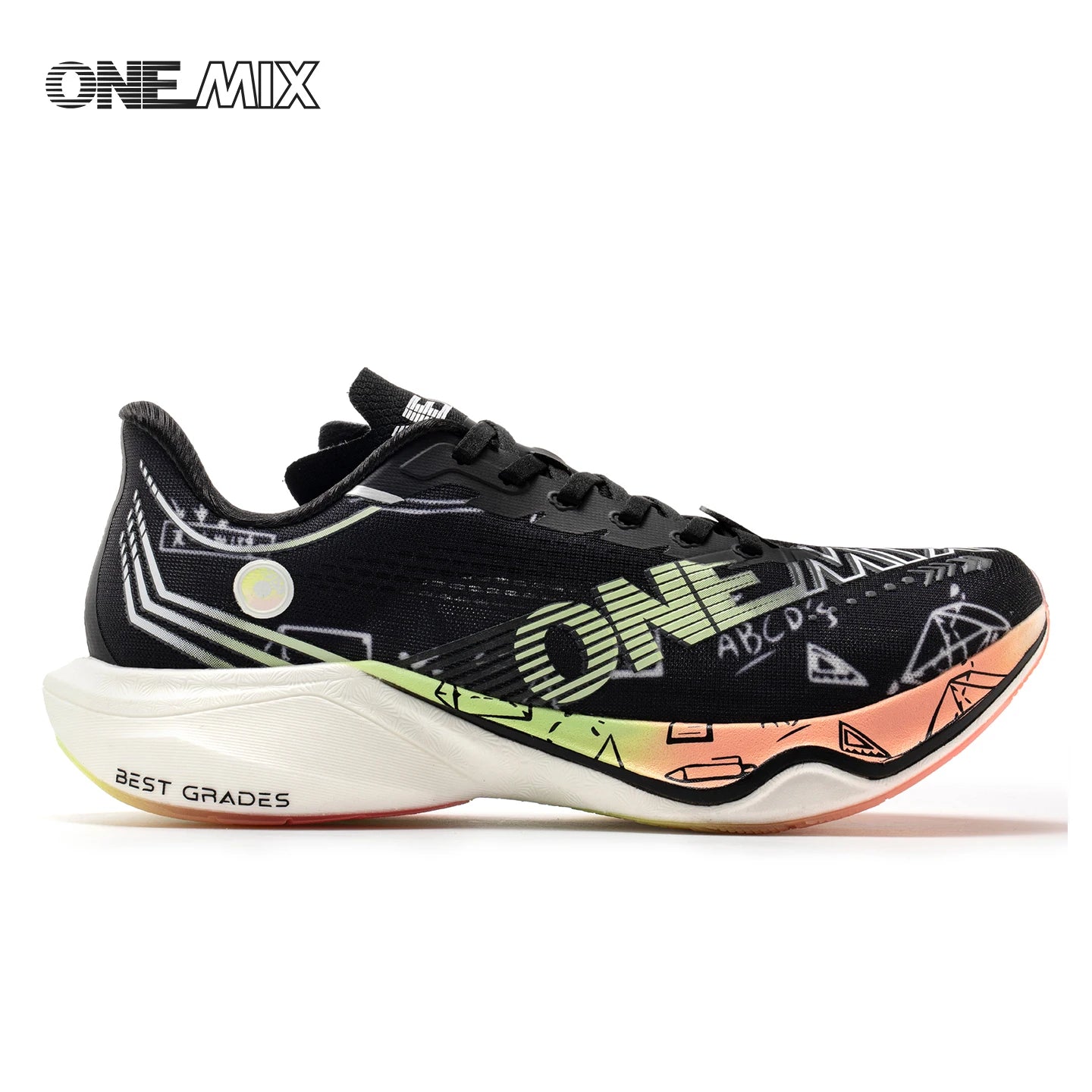 ONEMIX Neue Marathon-Laufschuhe mit Nylon-Carbonplatte, stoßdämpfende Profi-Rennschuhe mit stabiler Unterstützung, ultraleichte Rebound-Sneaker