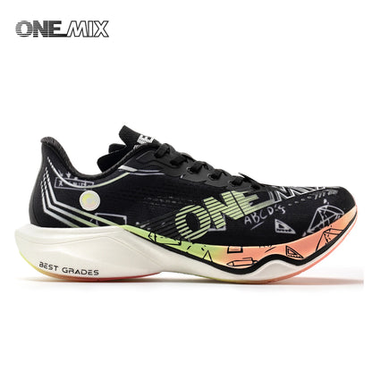 ONEMIX Neue Marathon-Laufschuhe mit Nylon-Carbonplatte, stoßdämpfende Profi-Rennschuhe mit stabiler Unterstützung, ultraleichte Rebound-Sneaker