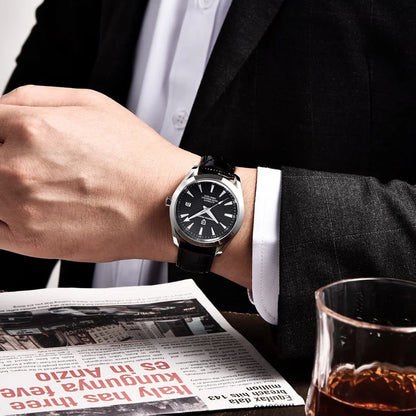 Reloj de lujo para hombre PAGANI DESIGN – Modelo automático mecánico (calibre 8215), de acero inoxidable, hermético, con indicador de fecha y agujas luminiscentes