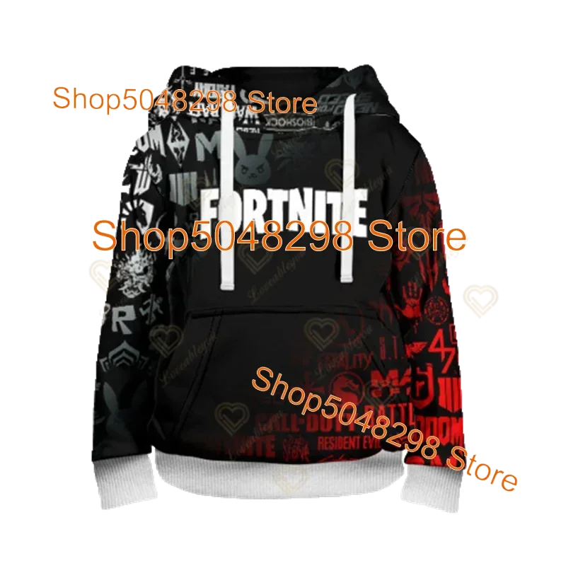 Men’s and Women’s Hoodie with 3D Battle Royale Fortnite Victory Print, Hooded Streetwear Sweatshirts for Boys and Girls