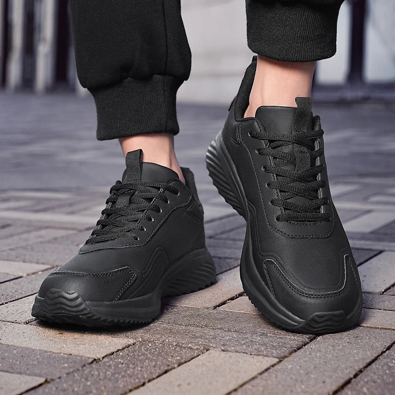 Autumn and Winter Men's Waterproof Sneakers, Soft and Cushion Sport Shoes for Walking, Plus Size 39-48 Casual Shoes for Men