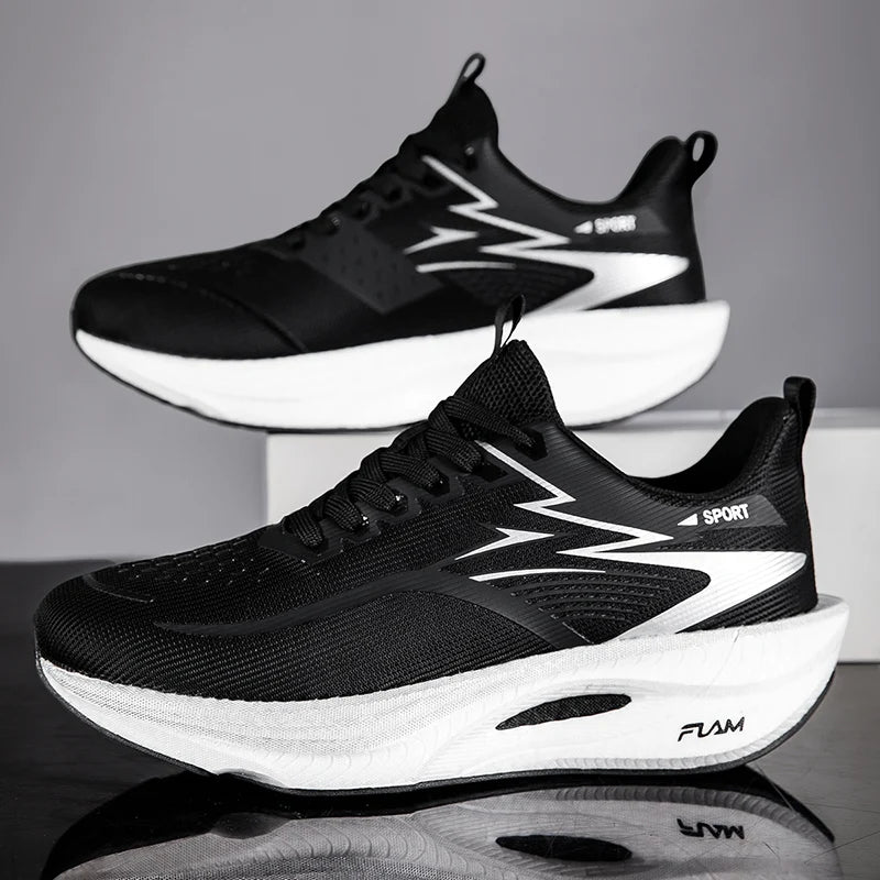 Men's Sports Running Shoes Marathon Air Cushion Breathable Lightweight Comfortable Women's Outdoor Athletic Sneakers Jogging Tennis