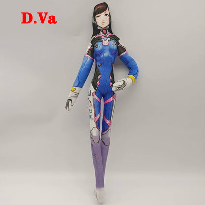 26cm Anime- und Gaming-Plüschfigur mit flexiblem Drahtkörper in verschiedenen Posen – Overwatch D.Va / Doomfist / Genji / Widowmaker, Plüschpuppe