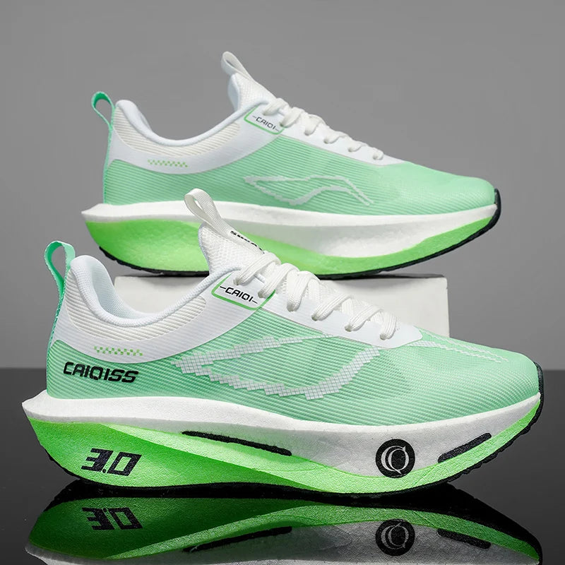Scarpe da running con piastra in carbonio per maratona, uomo e donna, sportive, traspiranti, leggere, comode, da atletica e outdoor