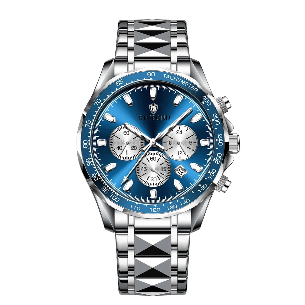 Reloj automático para hombre, azul, deportivo, digital, de última moda, relojes de cuarzo, relojes de lujo
