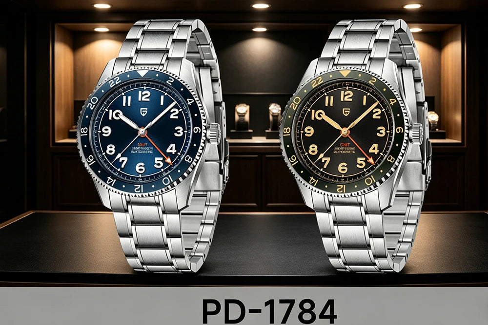 PAGANI DESIGN 2026 NEW Top GMT Men Automatic Mechanical Watches Pearl DG5833 Waterproof Luminous Sapphire Glass reloj hombre