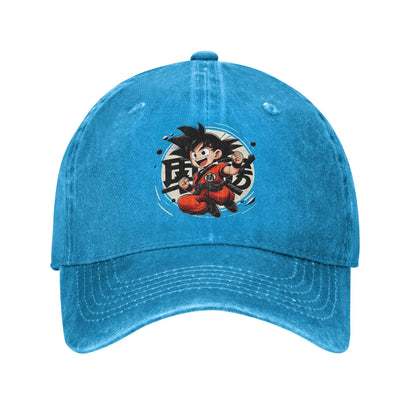 Goku Anime Dragon Ball Men Women Baseball Caps Distressed Denim Hats Cap Vintage Outdoor Running Adjustable Fit Headwear, produit gaming premium Fraquane