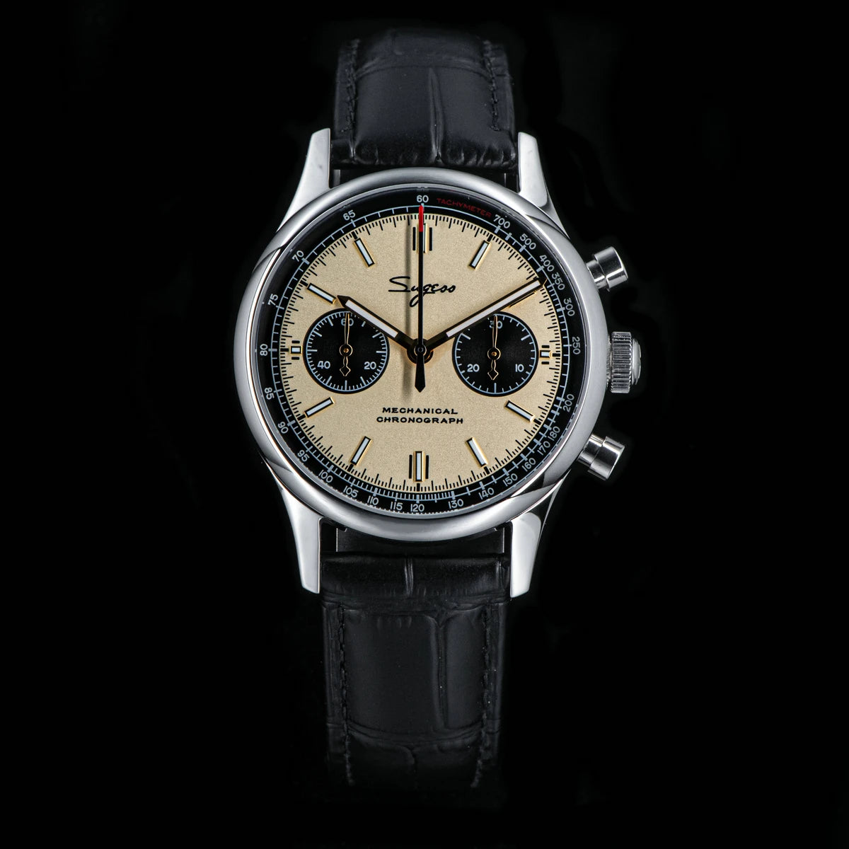 40mm Men Army Watch 1963 Pilot Mechanical Sugess Panda Wristwatch Sapphire Air Force Watches Chronograph Official ST1901Movement