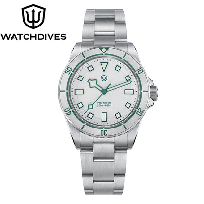 Watchdives WD1969 PRO Men Quartz Watch Sapphire Crystal Luminous Waterproof VH31Sweep Seconds Movement Stainless Steel Watches