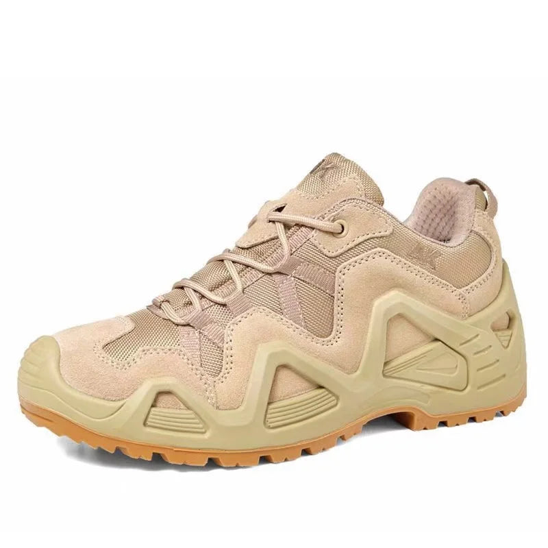 Lynjacye Mid Cut Green Combat Boots Men Women Size 39-46 Outdoor CS Training Hiking Shoes Desert Ankle Climbing Bota Masculina