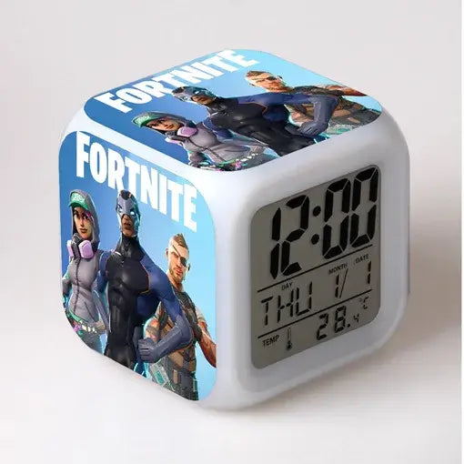 Fortnite Alarm Clock Cute Fashion Cartoon Personalized Creative Kawaii Minimalist LED Alarm Clock Gift for Friends' Birthday