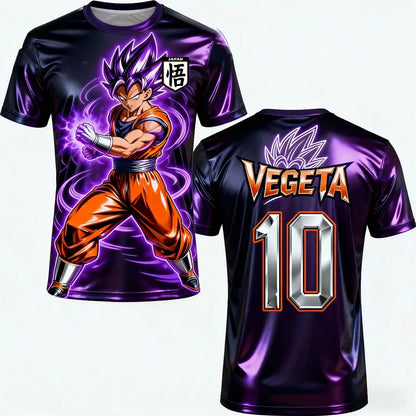 T-shirt estiva 2026 Dragon Ball da uomo traspirante con stampa 3D, casual, per famiglia, unisex, bambini, sport, calcio e allenamento