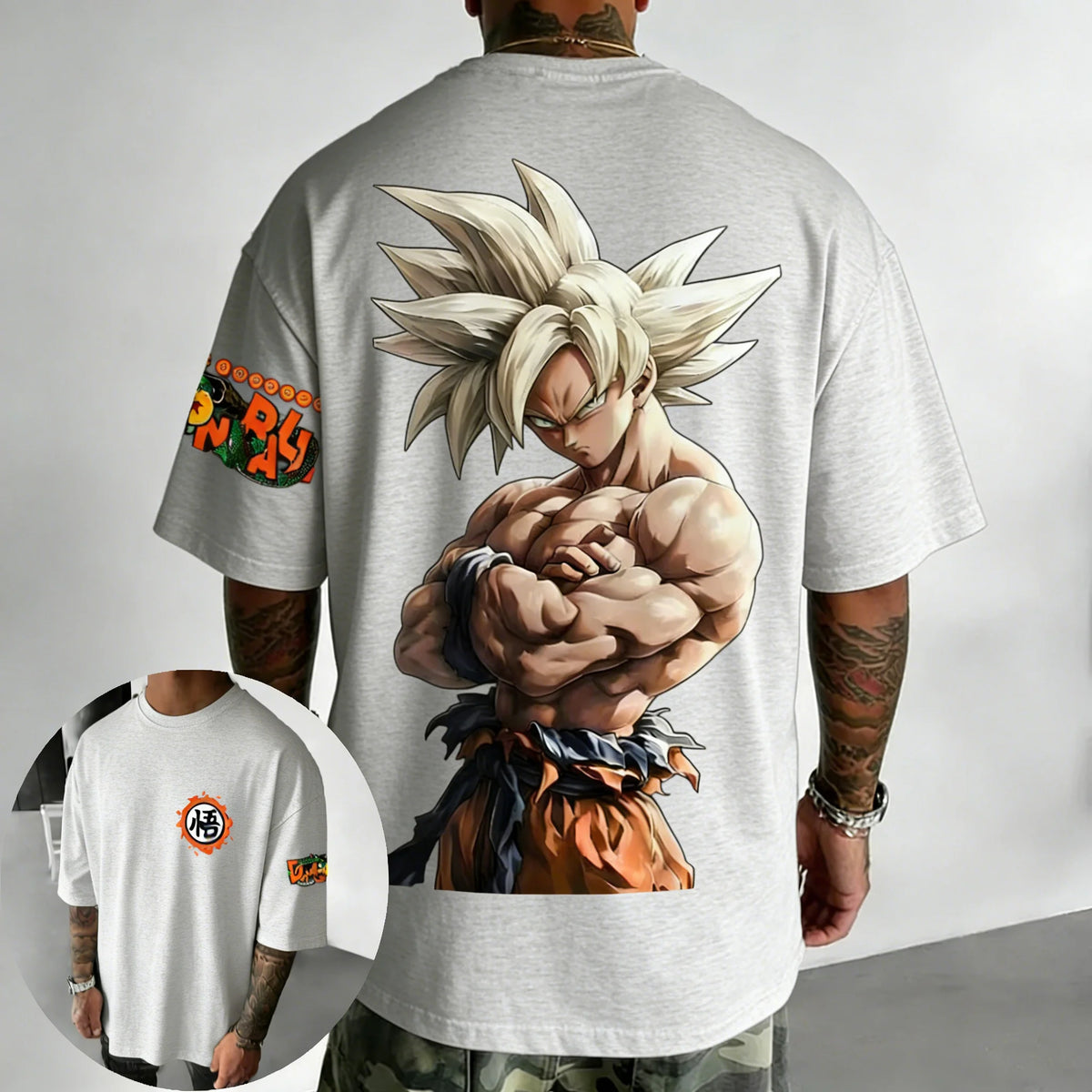 Dragon Ball Anime Pure Cotton T-shirt Summer New Goku Printed Men's and Women's Harajuku Hip Hop Casual Short Sleeve Top