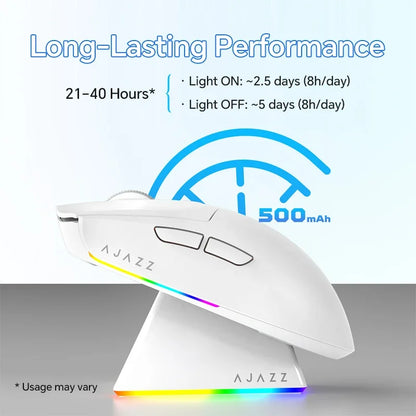 Mouse de gaming wireless AJAZZ AJ139 V2 MC/AJ139 PRO, senzor PAW3311/PAW3395, 12000DPI/26000DPI, 500mAh, mouse Bluetooth pentru PC