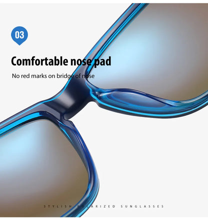 VCKA Myopia Sunglasses Square Prescription -0.5 To -6.0 Women Men Polarized Colorful Lens Sports Nearsighted Astigmatism Eywear