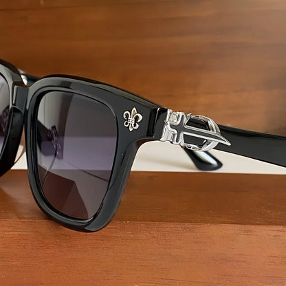 New Men's Fashion Trend Personalized Acetate Sunglasses High Quality Brand Design Retro Luxury UV400 Women's Outdoor Sun Glasses
