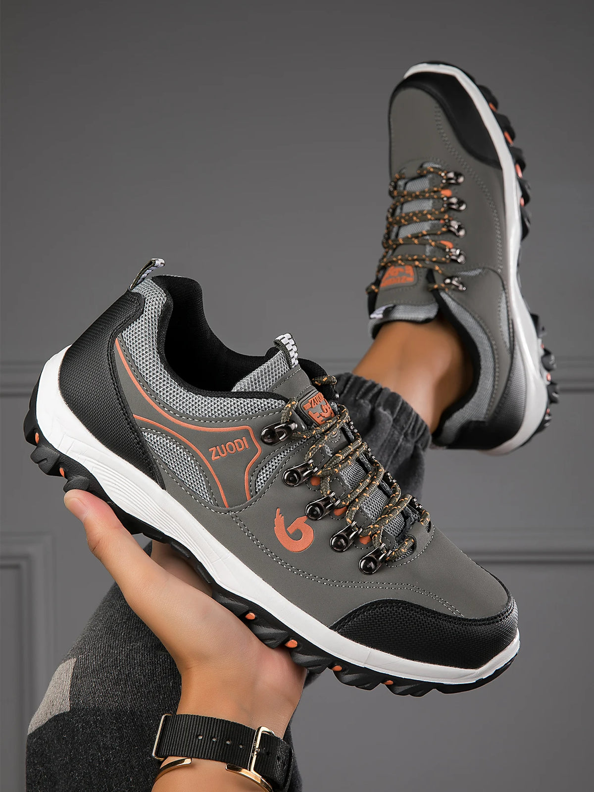 New Men's Hiking Shoes Breathable Hiking Sports Shoes Outdoor Ultra-light Non-slip Hiking Camping Running Hiking Sports Shoes