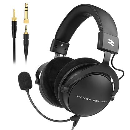 Cuffie cablate over-ear Talomen TOP W550X con driver da 50mm, bassi profondi, cavo rimovibile e microfono integrato – Headset per gaming, DJ, studio e ufficio