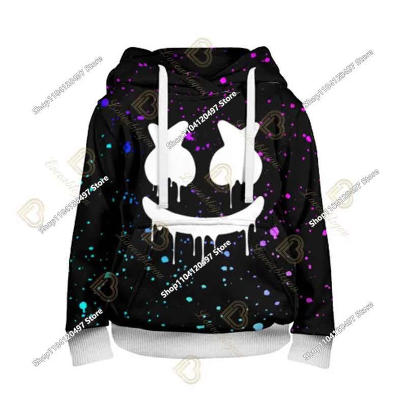 Sweatshirt com Capuz Battle Royale para Crianças, Fortnite, Meninos e Meninas, Estampado com Desenhos Animados, Pullover Infantil, Streetwear Harajuku, Primavera/Inverno