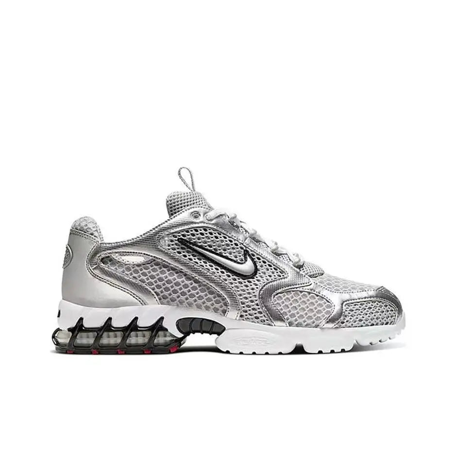 Nike Air Zoom Spiridon Cage 2 Унисекс ниски ежедневни обувки, издръжливи на износване, сиво-червени, за ежедневен стил CJ1288-600