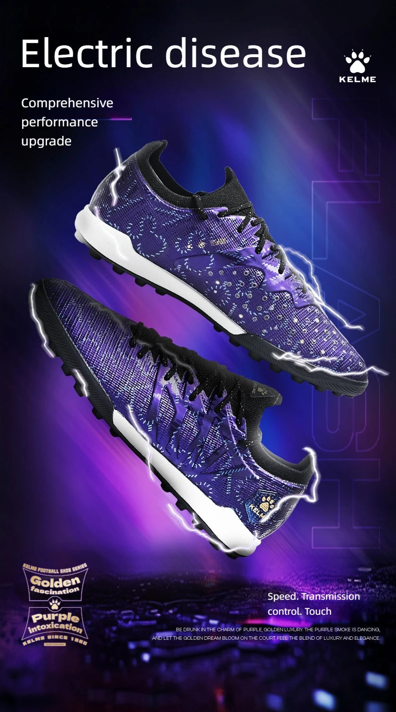 KELME Adult Football Shoes miesten Disease Electric 3.0 lyhytnappulaiset MG-ammattilaisjalkapallokengät otteluihin ja harjoitteluun, hengittävät