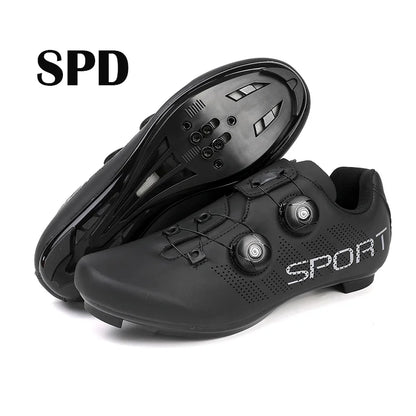 Scarpe da ciclismo ultraleggere, traspiranti e leggere, suole rigide compatibili SPD per allenamento e competizioni su bici da strada e mountain bike