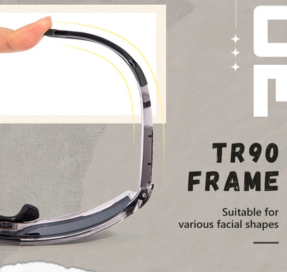 KAPVOE Polarised Cycling Glasses Sports Sunglasses Men Women Outdoor MTB Baseball Lenses UV400 Bicycle Cycling Eyewear Sale