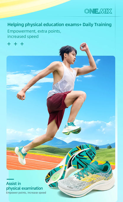 ONEMIX Carbon Fiber Plate Running Shoes Traction Shock Absorption Professional Marathon PB Racing Sports Trainers