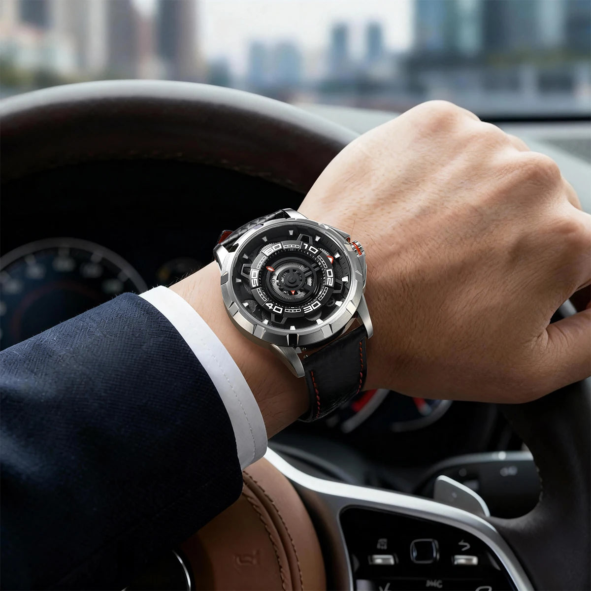 BERNY Automatic Skeleton Watch For Men 3D Dial 5ATM Luminous Sapphire 316L Steel MIYOTA 82S0 Mechanical Top Luxury Men's Watches