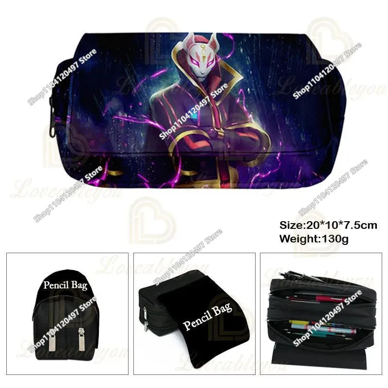 Fortnite Wallet Short Bifold Coin Bag Leather Photo Card Holder Student Wallets Boys Girls Cartoon Print Purses