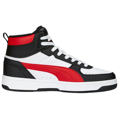 Baskets Puma Rebound Joy, confortables, polyvalentes, durables, offrant un bon maintien, mi-hautes, blanches, 374765-22