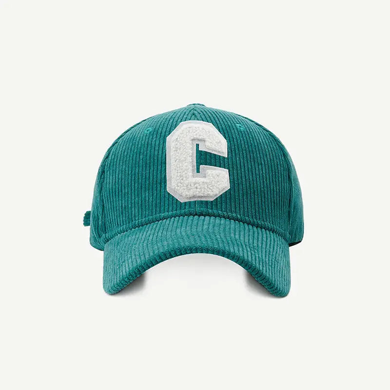 New Corduroy Baseball Cap Ladirs Fashion C Letter Snapback Hat Adjustable Casual Hip Hop Cap Men Outdoor fishing jogging